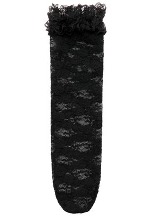 Self Portrait X Christopher Kane Ruffle-trimmed Lace Socks - Black - One Size