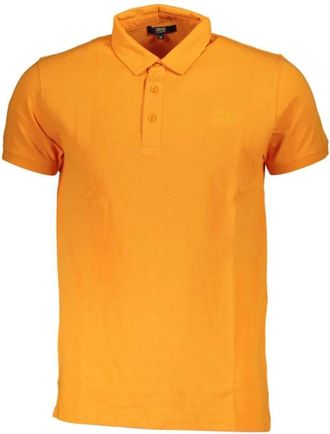 Cavalli Oranje Katoenen Poloshirt Geborduurd Logo - Heren - Polos - Oranje - 2XL - Katoen - Tops