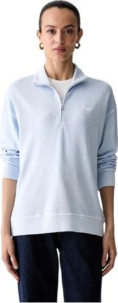 GANT Sudadera con media cremallera - Sweatshirts & Hoodies - Mujer - Azul - S