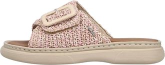 Rieker Gevlochten Textiel Slide - Dames - Schoenen - Roze - Maat: 41 EU