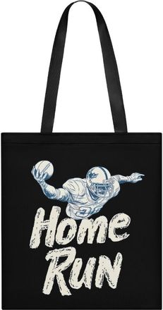 Generic Home Run Football Touchdown Sports Womens Tote Casual Shopping Bag Lightweight Shoulder Bags Hobos Handbag for Work Travel Daily 35x40cm