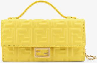 Fendi Borsa a tracolla Continental with Chain Baguette con motivo FF in rilievo - FENDI - gender_Woman