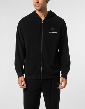 Plein Sport Hoodie Sweatjacket Men in Black at Nordstrom, Size Xxx-Large