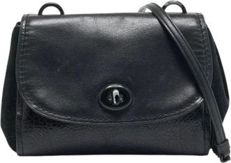 Coach Pre-owned Cross Body Bags, female, Black, Size: ONE SIZE Pre-owned Leather Crossbody Bag