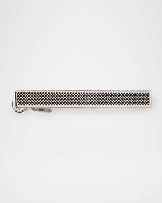 Link Up Men & apos;s Textured Brass Tie Bar