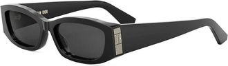 Dior DIORGRAPHIQUE S1I Smoke Rectangular Ladies Sunglasses CD402201 01A 56