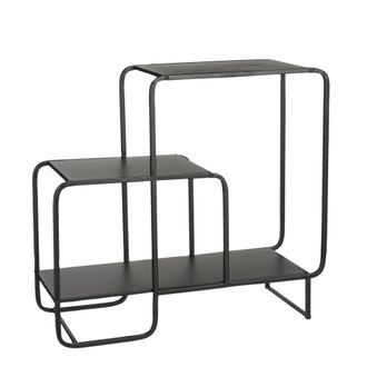 MiCa Decorations Armario de pared jules negro h76xb30xl70cm