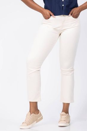 Elliott Lauren Solid Ankle Jeans In Ecru