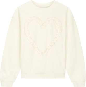 Fab By Fabienne Chapot Archie Heart Sweater - Dames - Sweatshirts - Beige - 2XL - Katoen - Hoodies & sweatvesten