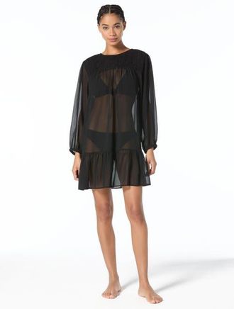 Michael Kors Solids Cover Up Dress in Black at Nordstrom, Size X-Small