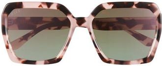 DIFF Eyewear Sloane 54mm Square Sunglasses in Tortoise /Taupe Mirror at Nordstrom