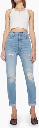 Mother Tune Up Hover Cuff Jeans In Gtfo