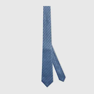 Gucci GG Silk Jacquard Tie, Blue