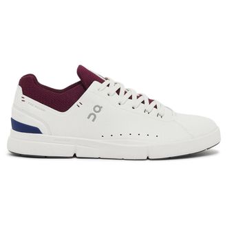 On The Roger Advantage Textile Synthetic Mens Lace Up Trainers - White Mulberry - Size:UK 13.5