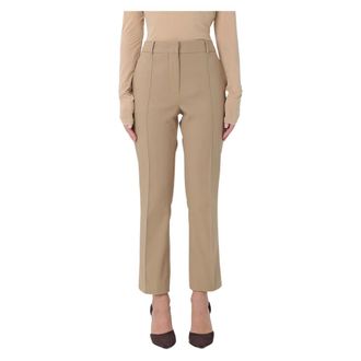 Sportmax Dames, Broeken, Beige, Maat: XS Katoen