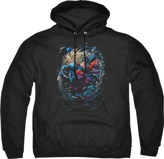 Gildan Superman Breaking Space Adult Pull Over Hoodie / Hooded Sweatshirt