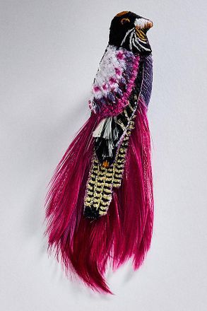 Mignonne Gavigan Black Headed Jay Bird Brooch