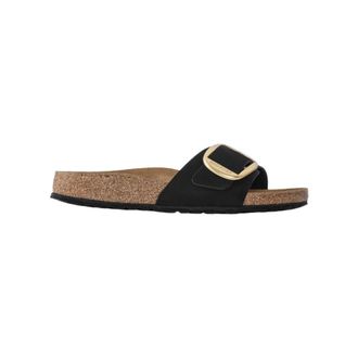 Birkenstock Madrid Big Buckle Narrow Fit - Dames - Sandalen - Zwart - 37 EU - Leer - Schoenen