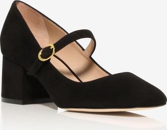 Stuart Weitzman Wildleder-Pumps mit Blockabsatz Stuart Mary Jane 60