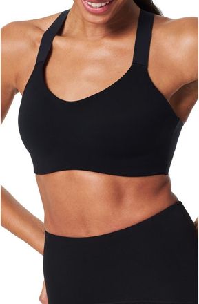 Spanx Flexfeel Sports Bra in Very Black at Nordstrom, Size X-Large