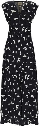 Alysi Langes Alysi-Kleid mit V-Ausschnitt