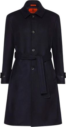Barena Cappotto Classico Monopetto - - Coats - Uomo - Blu - S