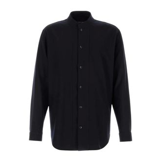 Alanui Pure Virgin Wool Shirt - male - Alanui - Casual Shirts - Blue - L - Shirts