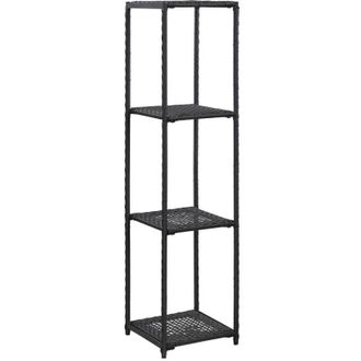vidaXL Estanter&iacute;a De Almacenaje Rat&aacute;n Sint&eacute;tico Negro 30x30x120 Cm Vidaxl