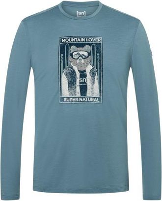 super.natural Bearski L/S Longsleeve f&uuml;r Herren | t&uuml;rkis