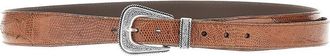 Brunello Cucinelli Engraved buckle leather belt Man 95