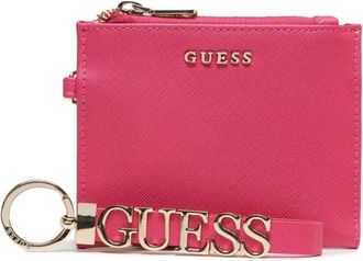 Guess Wallet en Sleutelhanger Set - Dames - Portefeuilles - Roze - ONE Size - Leer - Accessoires