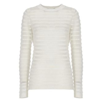Fabiana Filippi Round-neck Knitwear, female, White, Size: XS Round-neck Knitwear