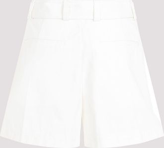 Jil Sander Womens Mid Waist Shorts - White Cotton - Size EU 34 (Womens)