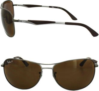 Ray-Ban zonnebrillen 3519 029/83 Gunmetal Brown gepolariseerd 59 mm