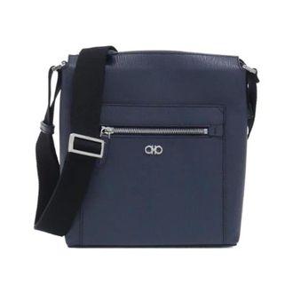 Ferragamo unisex, Pre-owned, Blauw, Maat: ONE Size Leer