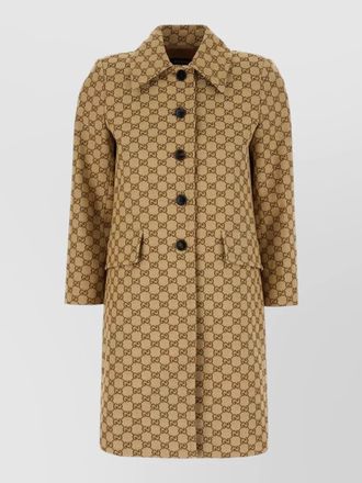Gucci cotton blend coat front pockets design