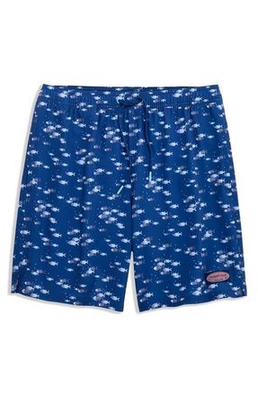 Vineyard Vines 7-Inch Chappy Swim Trunks in Fishing Moonshine at Nordstrom, Size Medium