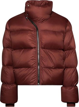 Rick Owens asymmetric-zip padded jacket - men - Nylon - 52 - Red
