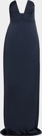 Ramy Brook Raquel Strapless Plunging Column Gown