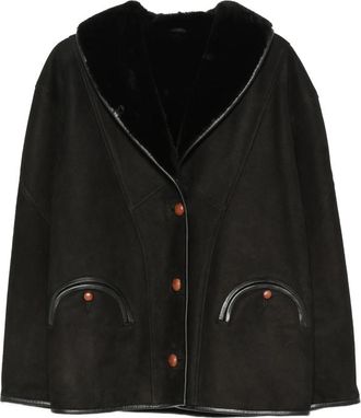 Blaz&eacute; Milano Smiley Shearling-collar Jacket
