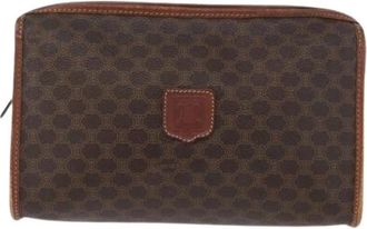 Celine Pre-owned Clutches, female, Brown, Size: ONE SIZE Pre-owned Vintage Canvas Clutch