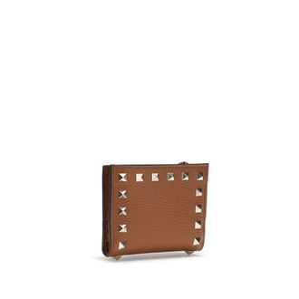 Valentino Garavani Womens Brown Lamb Ovis Aries Wallet