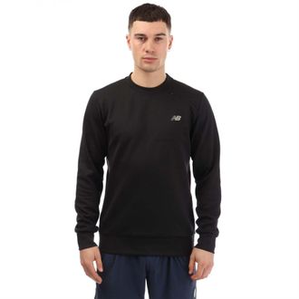 New Balance Heren Crew Neck Athletic Sweatshirt (Zwart)