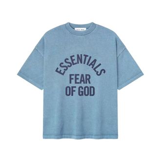 Fear of God Campus 90s T-shirt met korte mouwen - Heren - Tops - Blauw - Maat: XL Katoen