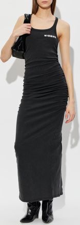 Misbhv Long Dress With A Back Slit, Womens, Black