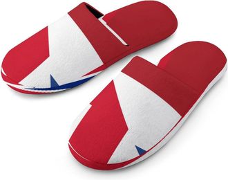 Generic Birtish And Netherlands Flag Mens Cotton Slippers Memory Foam Comfort House Shoes Winter Indoor Slipper for Hotel Casa Spa