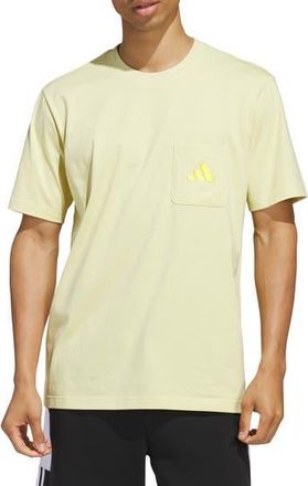 adidas 3-Bar Logo Pocket T-Shirt in Powder Yellow at Nordstrom Rack, Size Xx-Large R