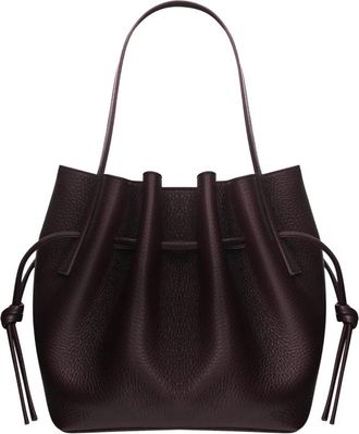 Yuzefi Scallop Mini Tote - Dames - Shoppers - Rood - ONE Size - Leer - Tassen