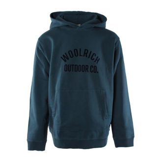 Woolrich Hoodies, male, Blue, Size: 2XL Hoodie