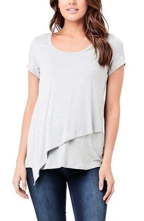 Ripe Lara Nursing Tee in Silver Marle at Nordstrom, Size X-Large
